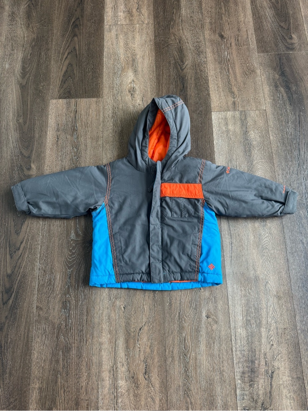 Columbia Gray, Bright Orange and Blue Winter Coat and Snow Suit Set Size 24 Mo - Picture 2 of 15